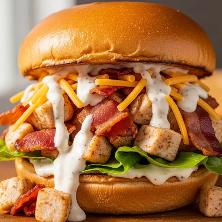 Recipe Card for Chicken Turkey Bacon Ranch Sandwich