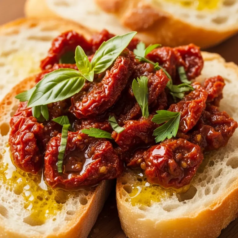 Sun-Dried Tomato Olive Oil Bread Dip Recipe Card Perfect for anyone who loves sun-dried tomato dip!
