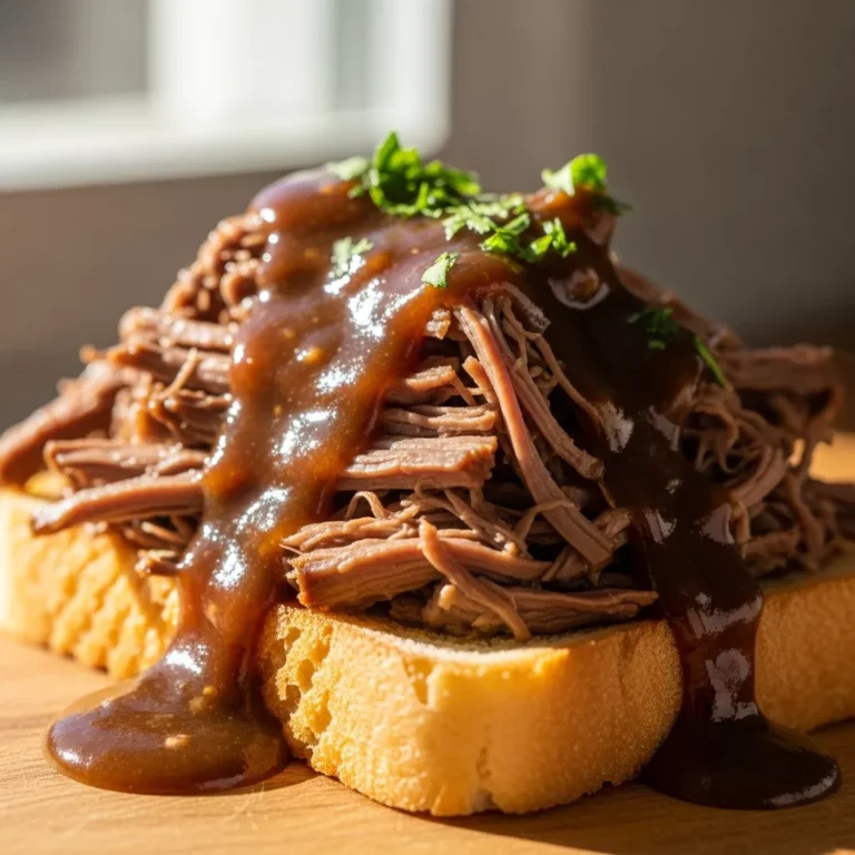 Cozy Slow Cooker Beef Manhattan Recipe Card