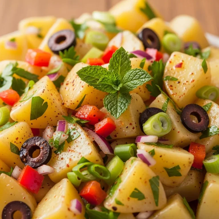 Zesty Turkish Potato Salad (Patates Salatası) recipe card image