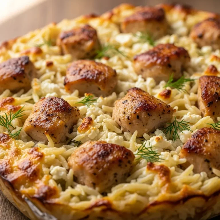 Creamy Greek Chicken Casserole recipe card