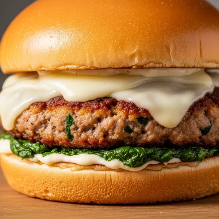 Recipe for Juicy White Cheddar Spinach Chicken Burgers