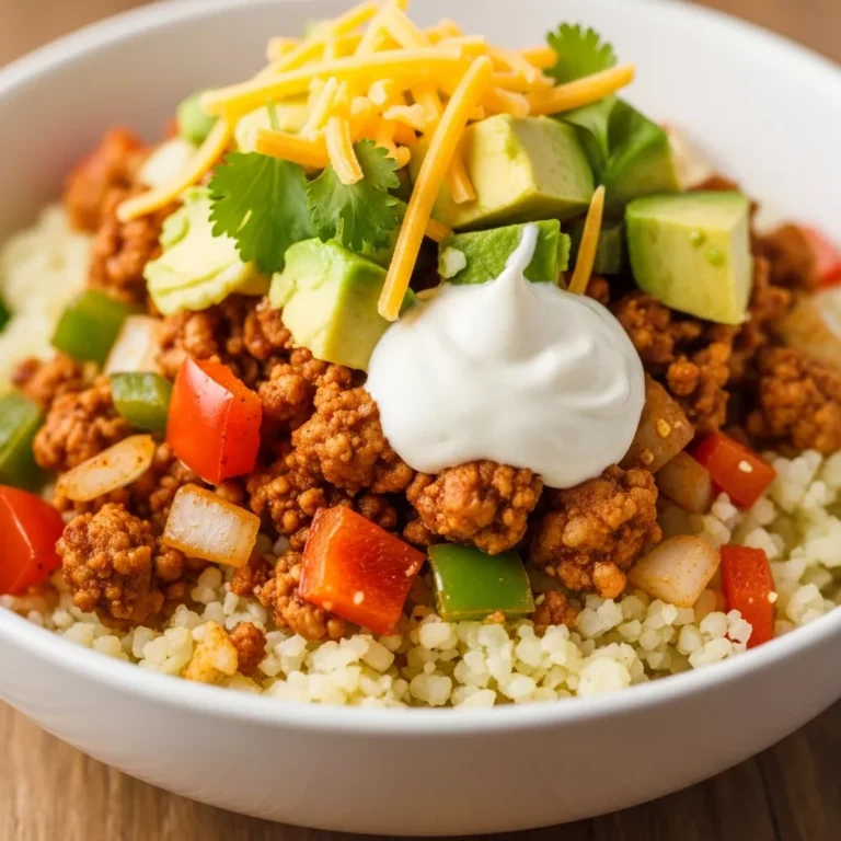 Recipe card for Quick & Easy Low Carb Breakfast Burrito Bowl.