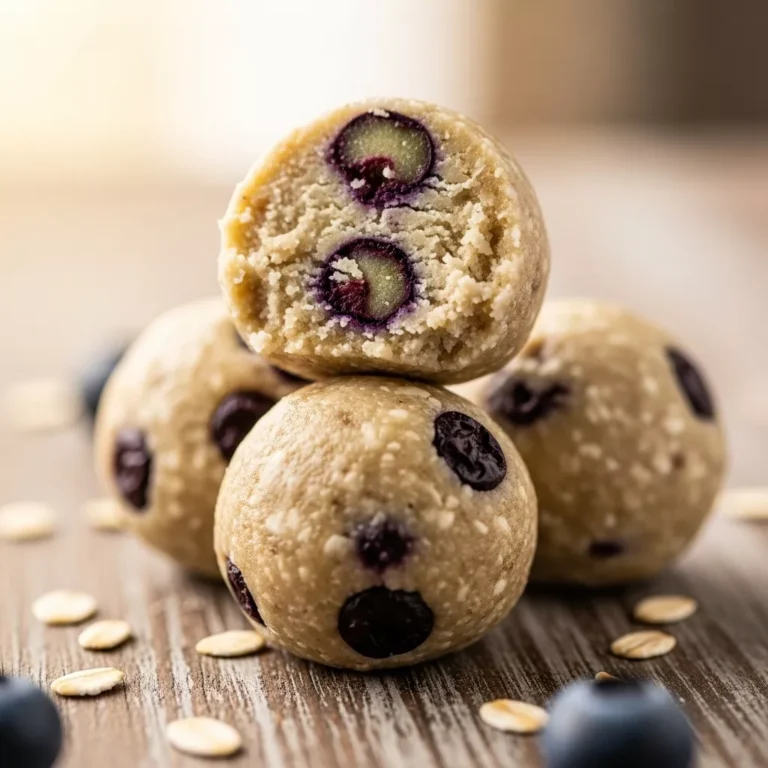 Recipe Card for Blueberry Cheesecake Protein Energy Balls