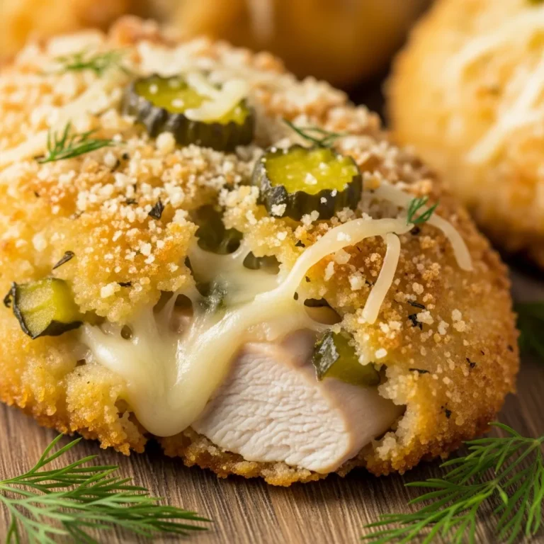 Crispy Dill Pickle Parmesan Chicken Bake recipe card
