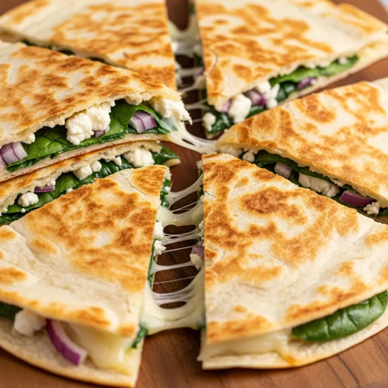 Recipe card for Golden Mediterranean Quesadillas