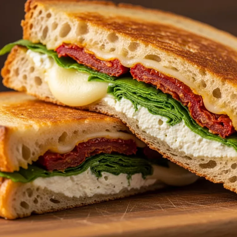 Sun-Dried Tomato, Spinach & Ricotta Grilled Cheese recipe card