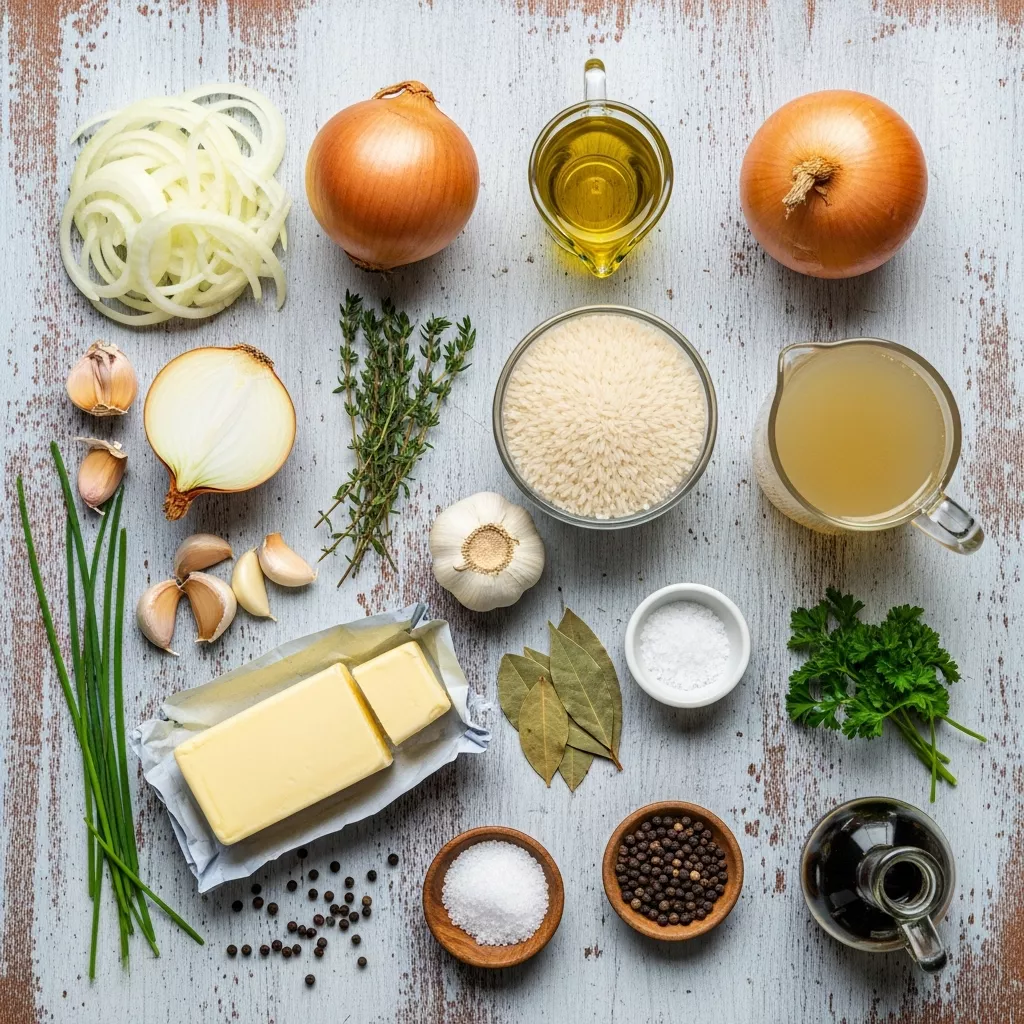 Ingredients for Savory Golden French Onion Butter Rice: Your Foolproof Side