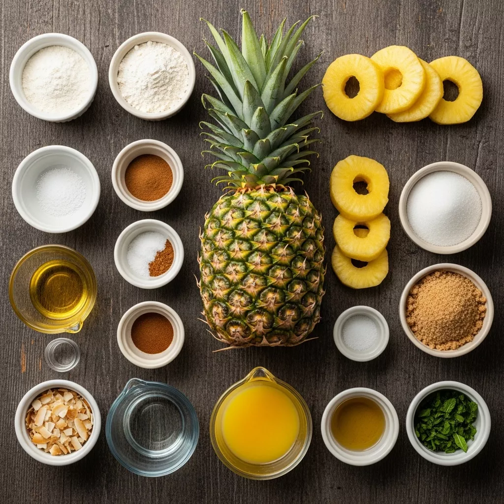 Ingredients for Golden Glazed Pineapple Party Bites