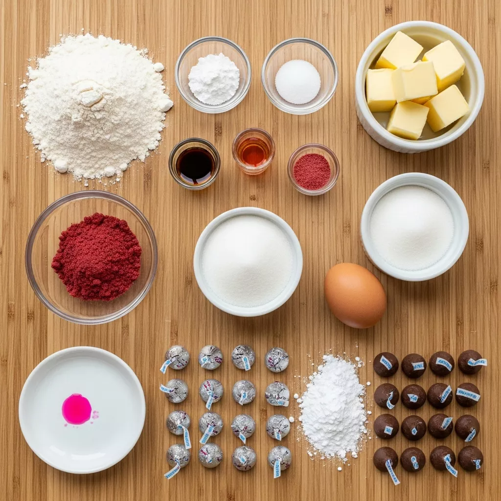 Ingredients for Blushing Berry Kiss Cookies: Soft, Sweet & Effortlessly Easy