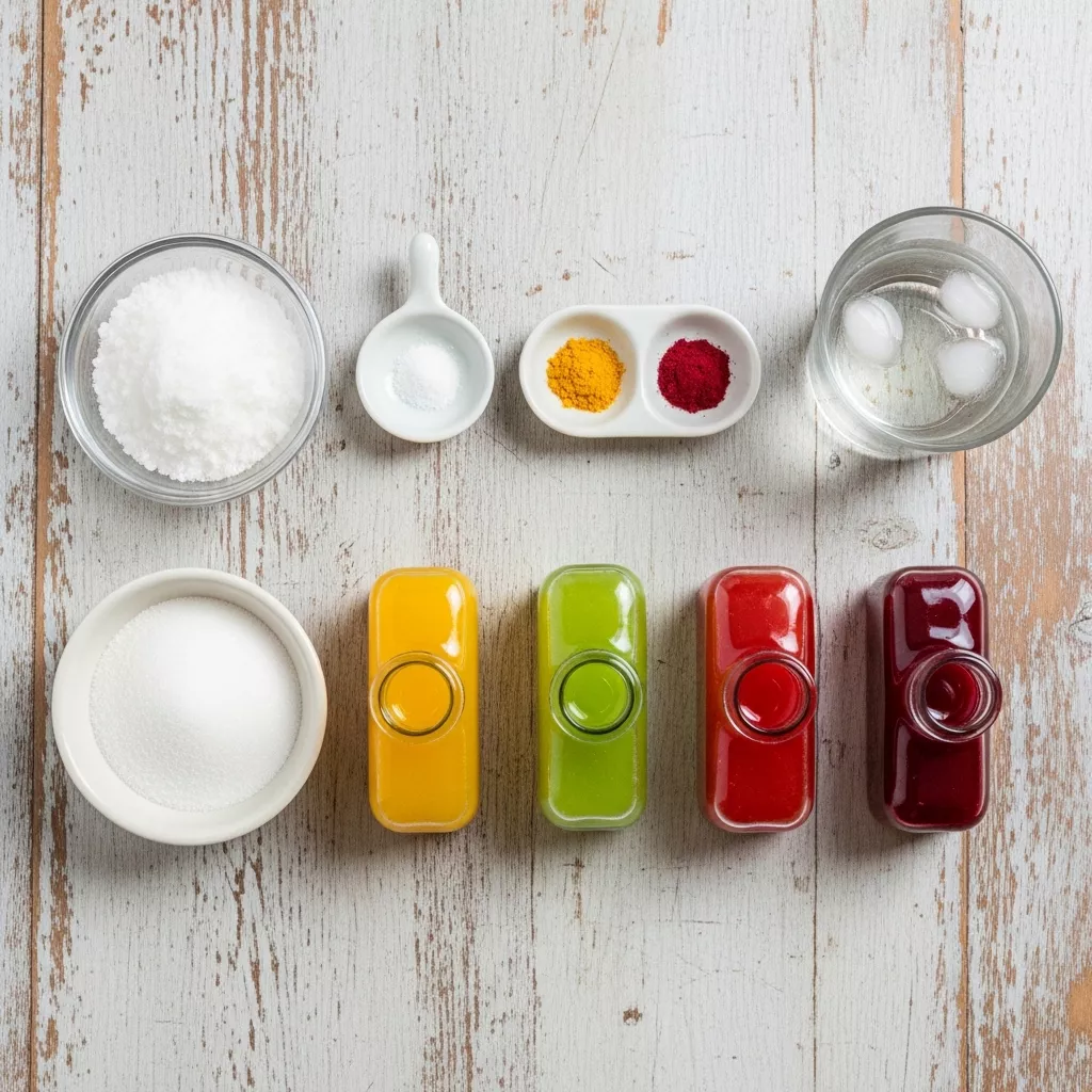 Ingredients for Sparkling Citrus Burst Jelly Candies: Easy Homemade Chews