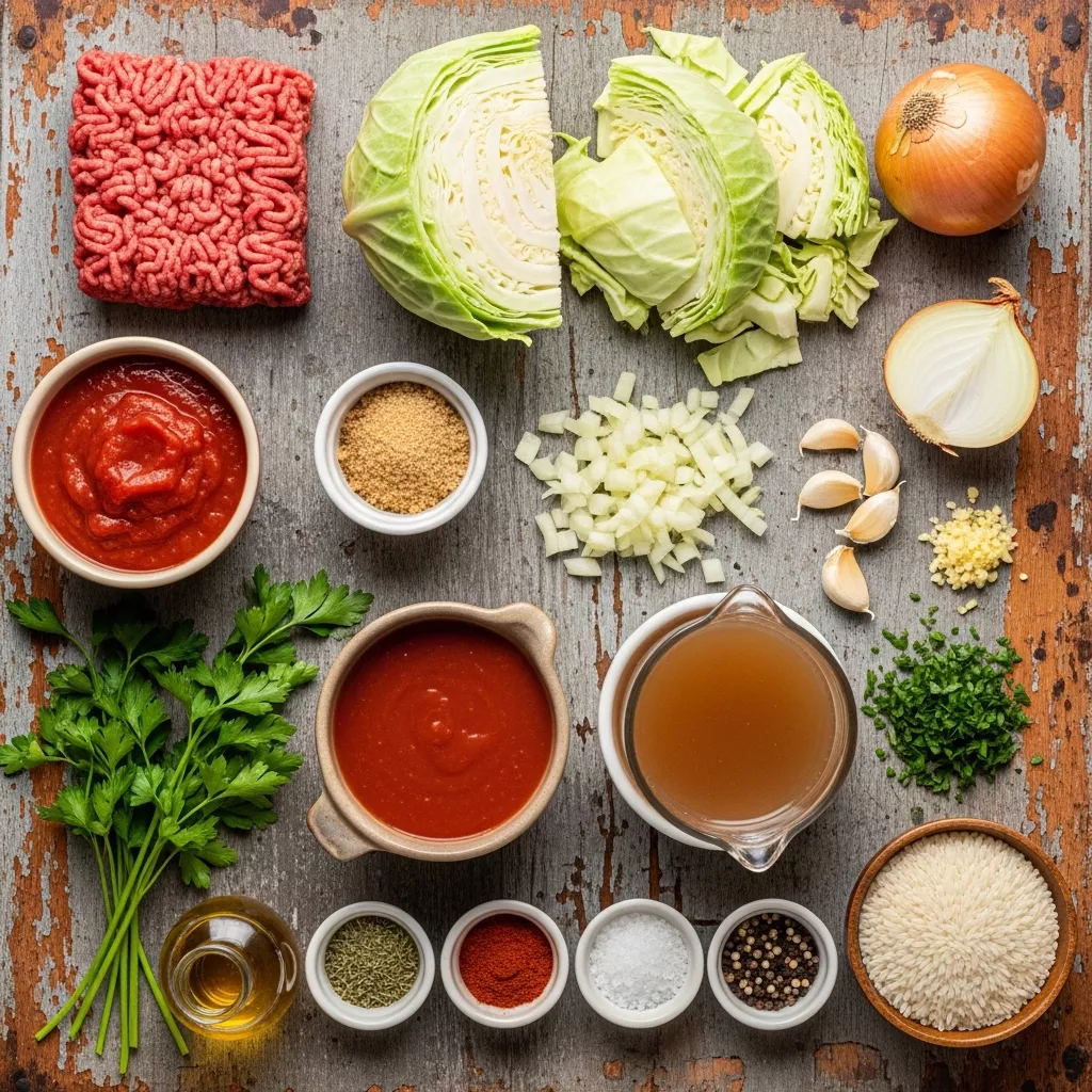 Ingredients for Soul-Satisfying One-Pot Golompki Soup: A Deconstructed Polish Classic