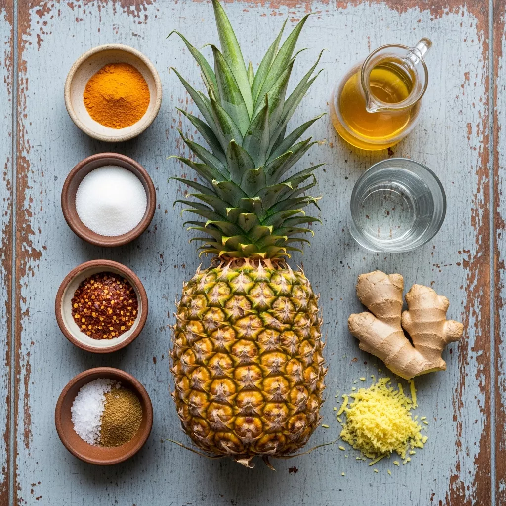 Ingredients for Tropical Sweet Heat Pineapple Cowboy Candy