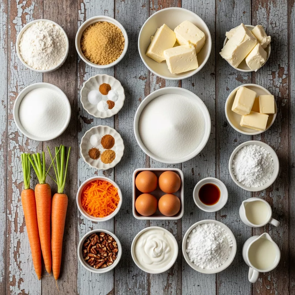 Ingredients for The Ultimate Carrot Cake Cheesecake Fusion: A Decadent Delight