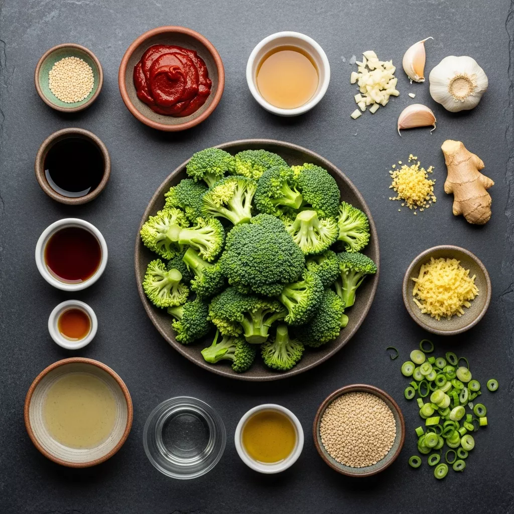 Ingredients for Zesty Gochujang Roasted Broccoli: Crispy, Spicy & Ready in 35 Minutes