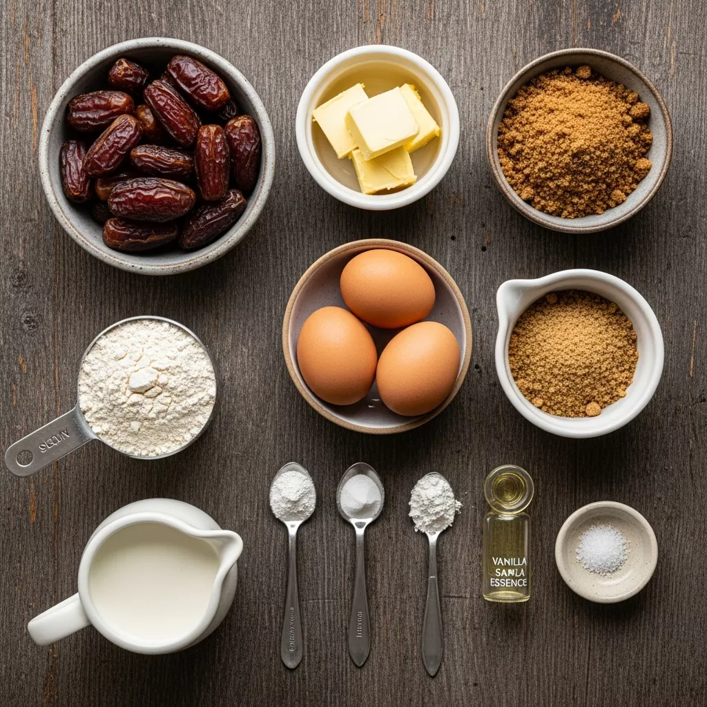 Ingredients for Gordon's Legendary Sticky Toffee Pudding: Your Ultimate Comfort Dessert