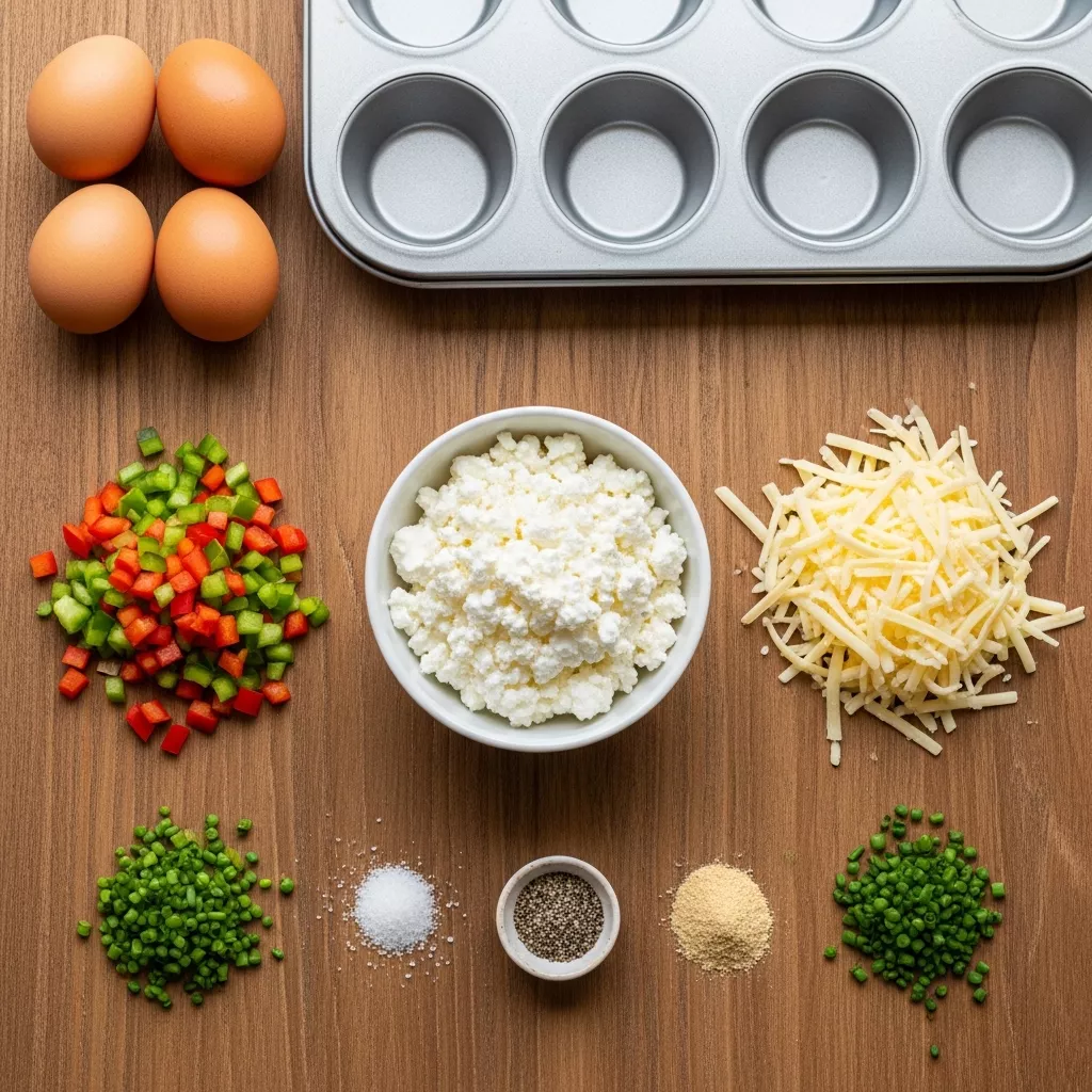 Ingredients for Pillowy Protein Power: Fluffy Cottage Cheese Egg Bites