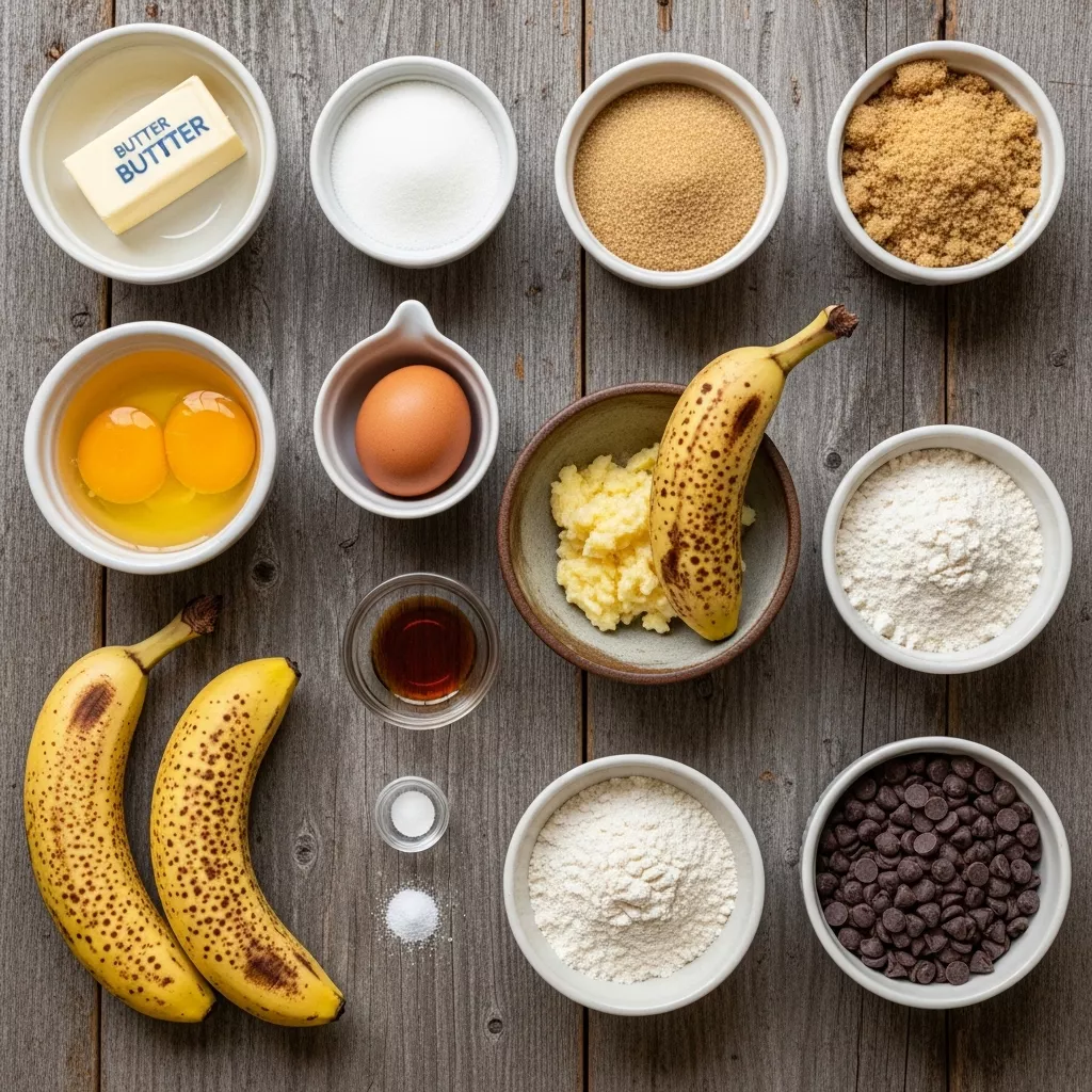 Ingredients for Ultimate Fudgy Banana Bread Brownies: Your New Favorite Dessert