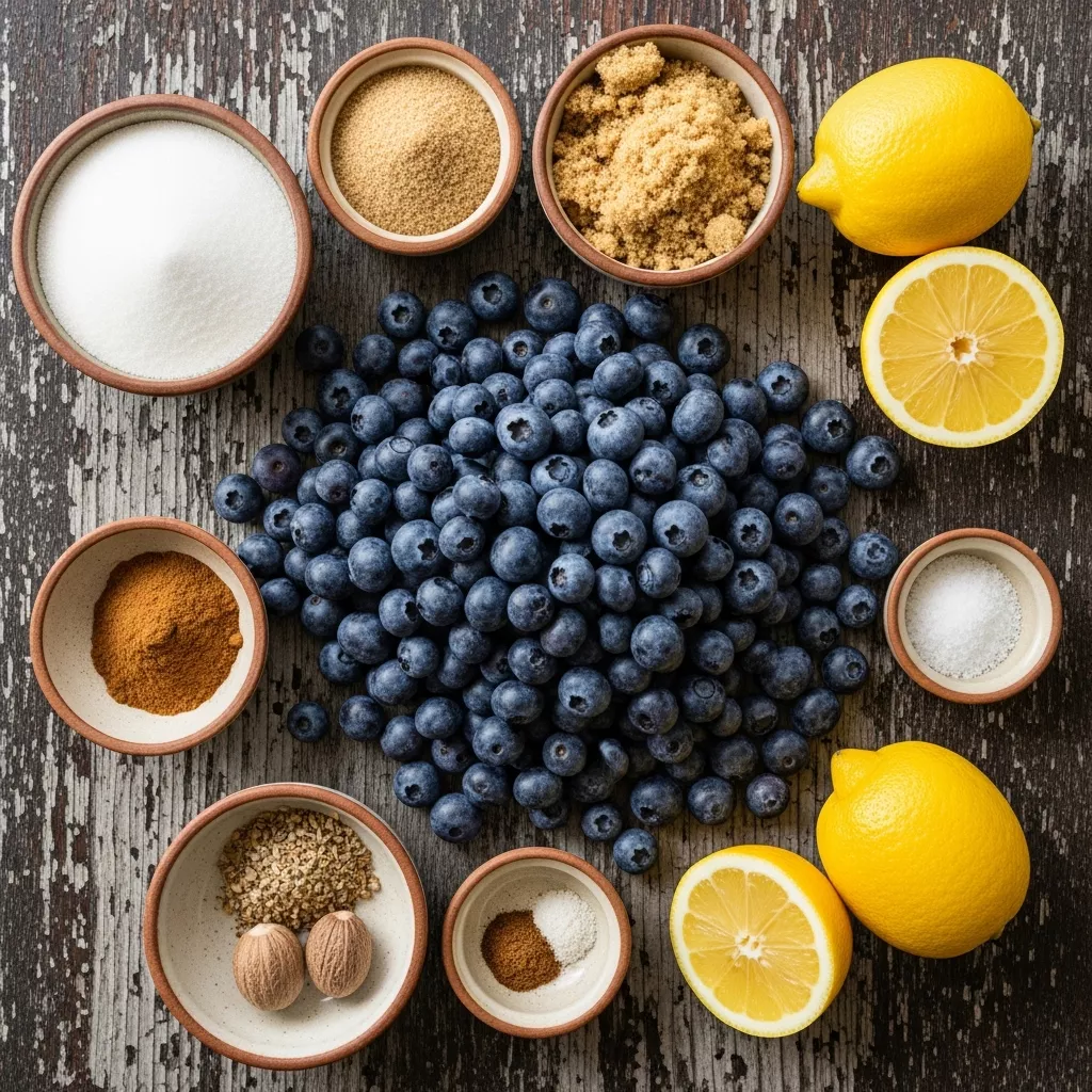 Ingredients for Velvety Slow Cooker Blueberry Burst Butter