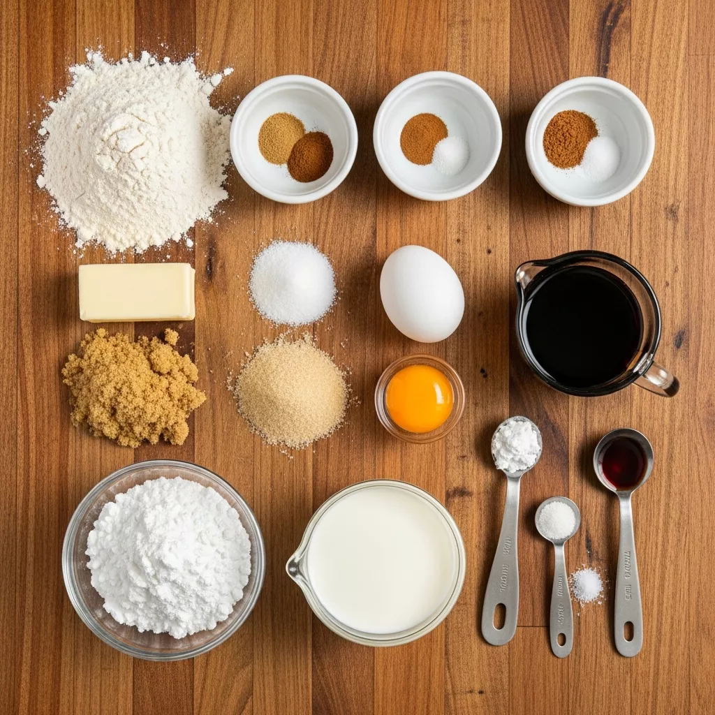 Ingredients for Soft-Baked Molasses Cream Pie Bliss Cookies