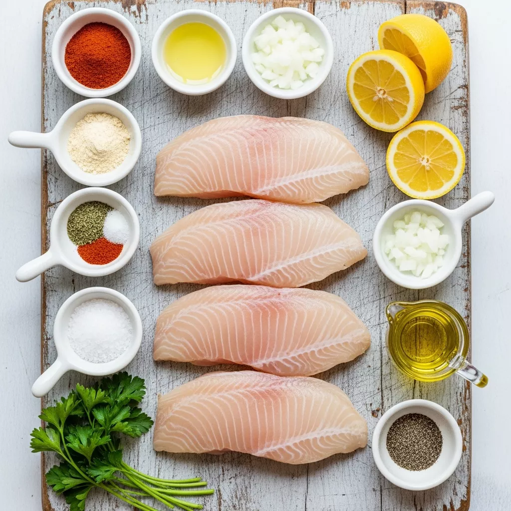 Ingredients for Speedy Air Fryer Tilapia: Crispy, Flaky, Flavor-Packed Dinner