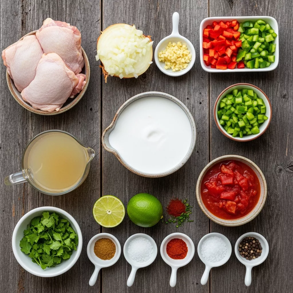 Ingredients for Creamy Brazilian Coconut Chicken Simmer: A Tropical Escape