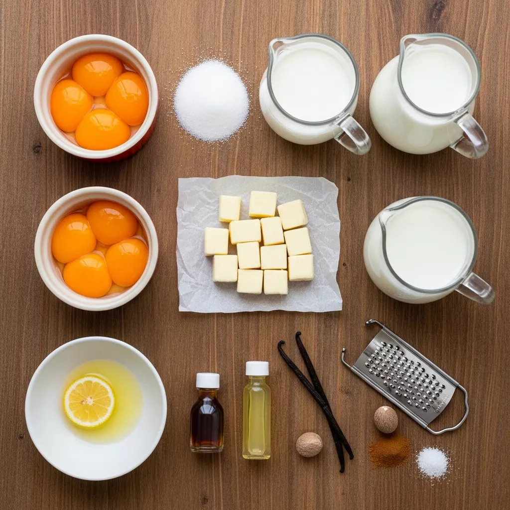 Ingredients for Velvety Holiday Eggnog Breakfast Jam