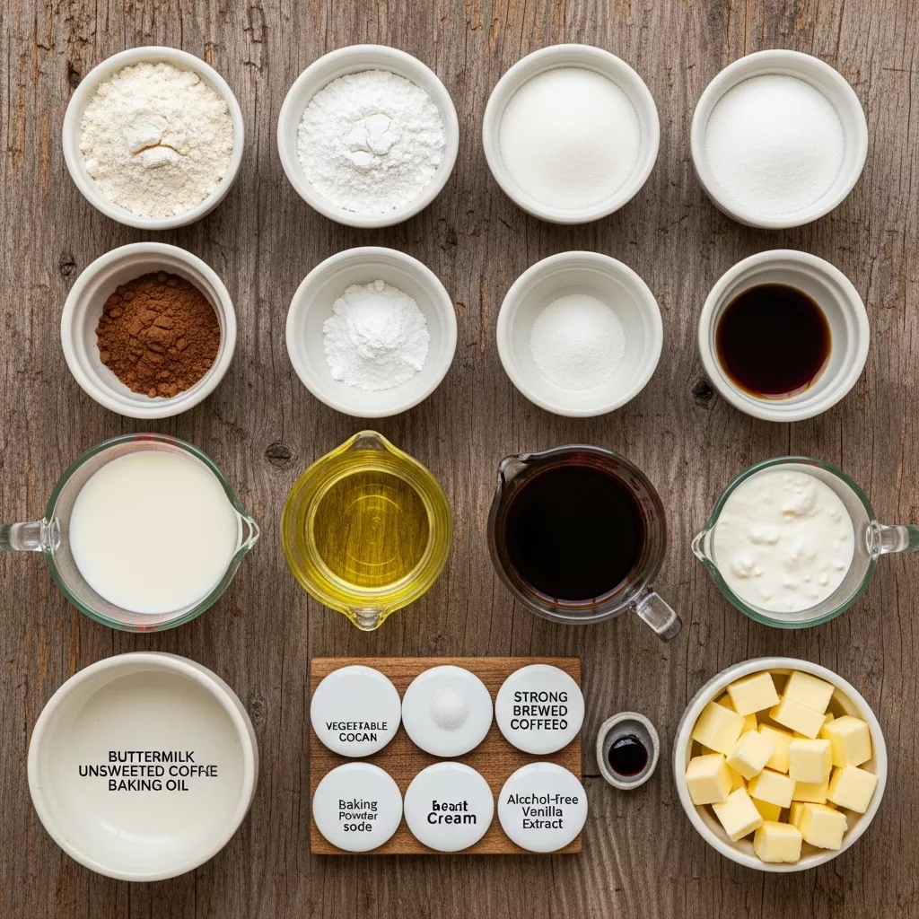 Ingredients for Divine Caramel Coffee Buttercream Cake: Your New Favorite Indulgence