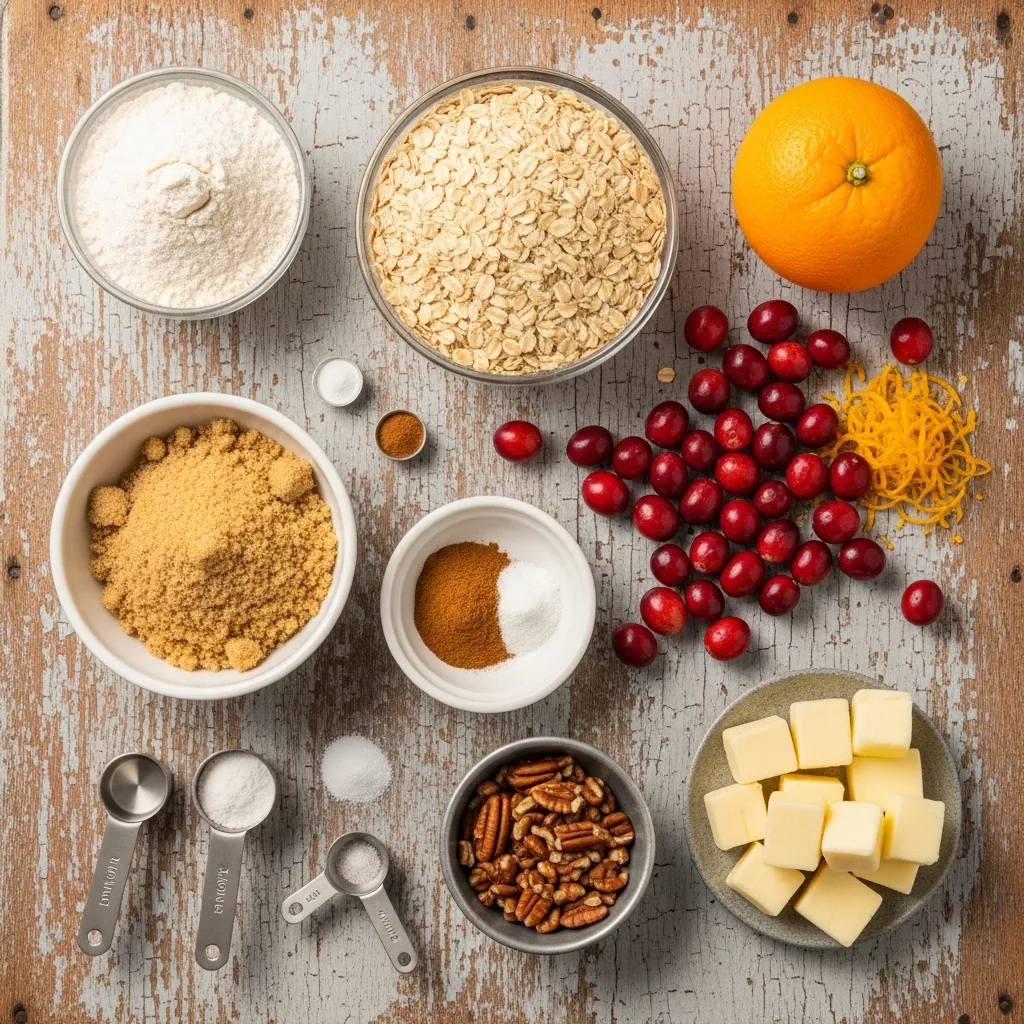 Ingredients for Wholesome Cranberry Oat Bars: Your New Grab-and-Go Favorite