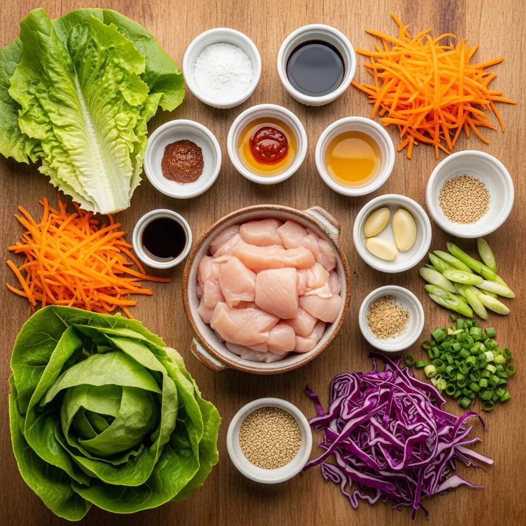 Ingredients for Blazing Firecracker Chicken Wraps: Spicy, Crunchy, & Flavor-Packed