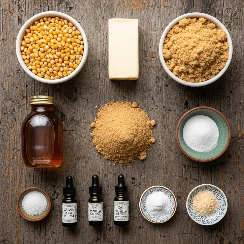 Ingredients for Enchanted Golden Butterbeer Popcorn Clusters