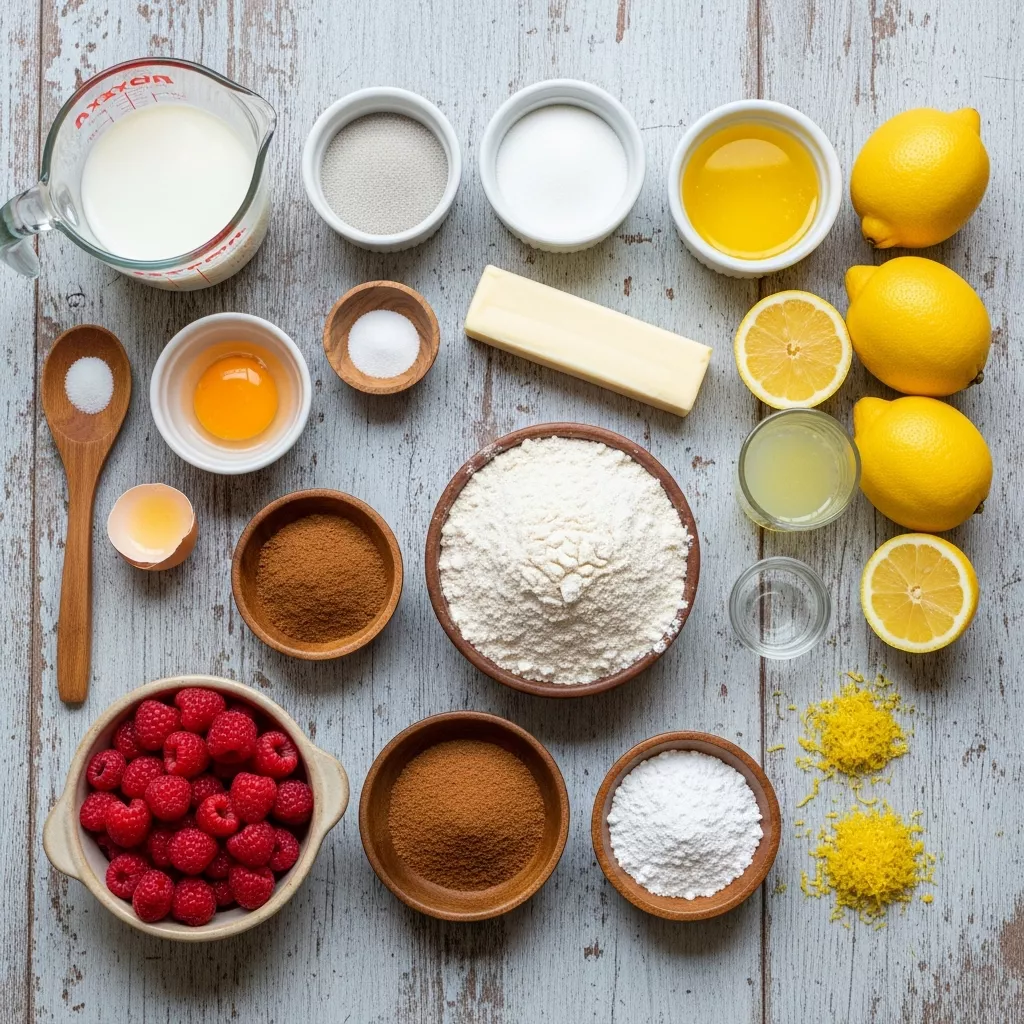 Ingredients for Sunshine Berry Burst Lemon-Kissed Cinnamon Rolls