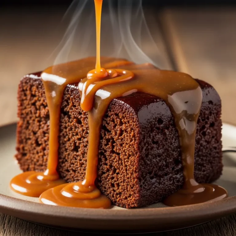 A delectable serving of Gordon's Legendary Sticky Toffee Pudding.