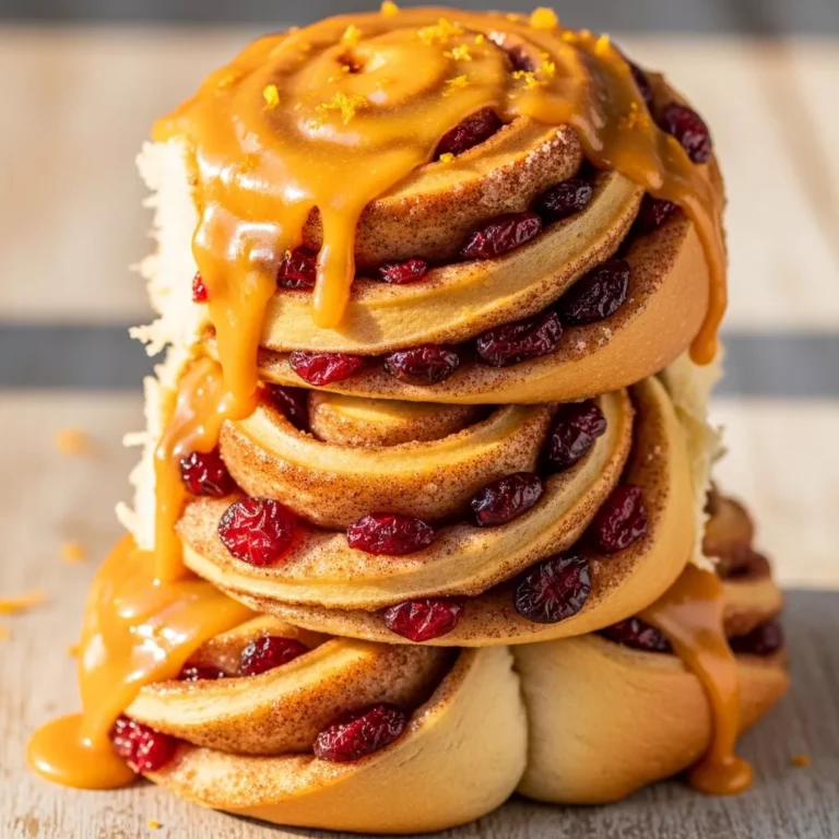 Freshly baked Bright Morning Cranberry Swirls with orange glaze