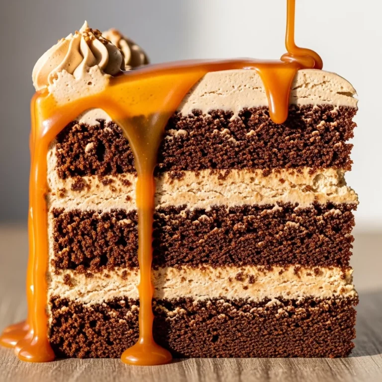 Full Divine Caramel Coffee Buttercream Cake with generous caramel drizzle and coffee buttercream frosting.
